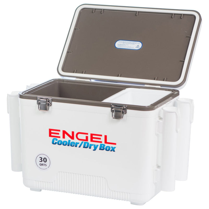 Load image into Gallery viewer, Engel 30 Quart Drybox/Cooler with Rod Holders
